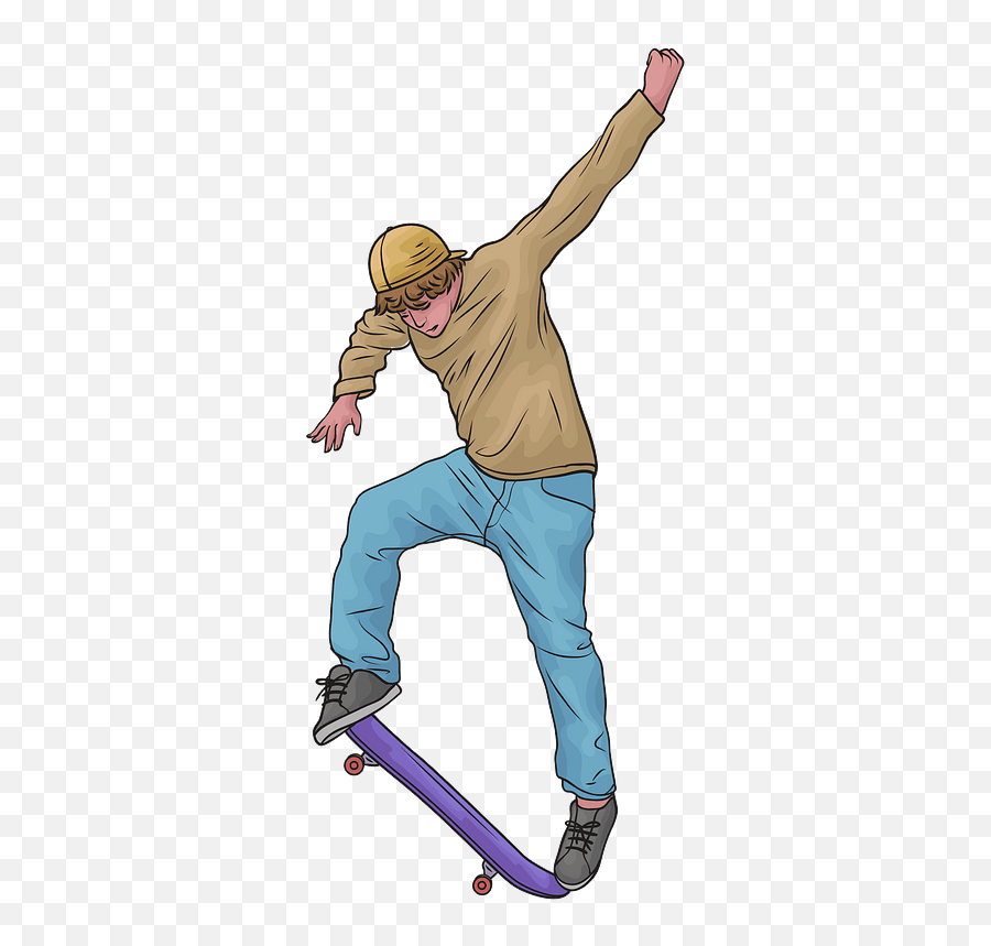 Street Skateboarding Clipart - Skateboarder Emoji,Skateboard Gif Emoji