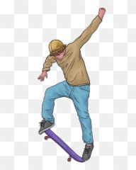 Street Skateboarding Clipart - Skateboarder Emoji,Skateboard Gif Emoji