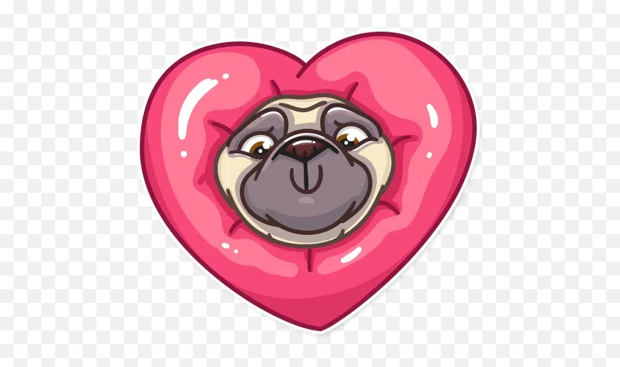 Pug Power Whatsapp Stickers - Stickers Cloud Emoji,Rose Dog Kakaotalk Emoji