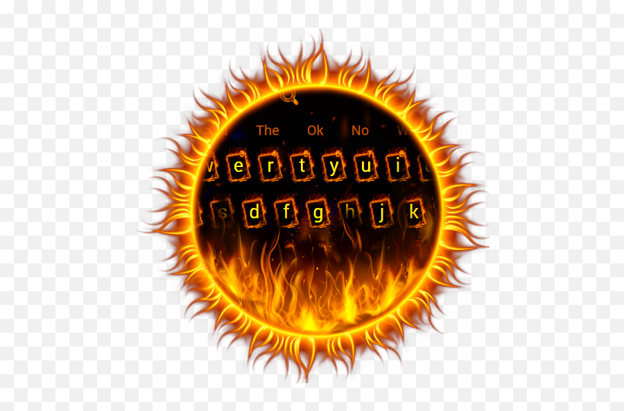 Burning Fire Hd Keyboard Theme - Dot Emoji,Flame Emojis