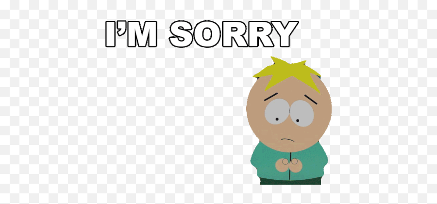 Im Sorry Butters Stotch Sticker - Im Sorry Butters Stotch Emoji,Pardon Me Emotion