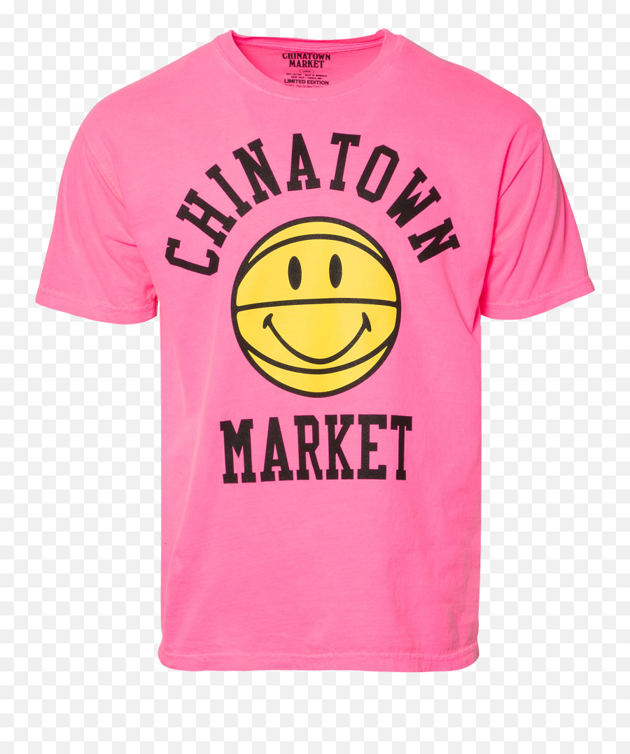 Chinatown Market Big Logo T - Chinatown Market Smiley Face Pink Emoji,Green Bay Packers Emoticon