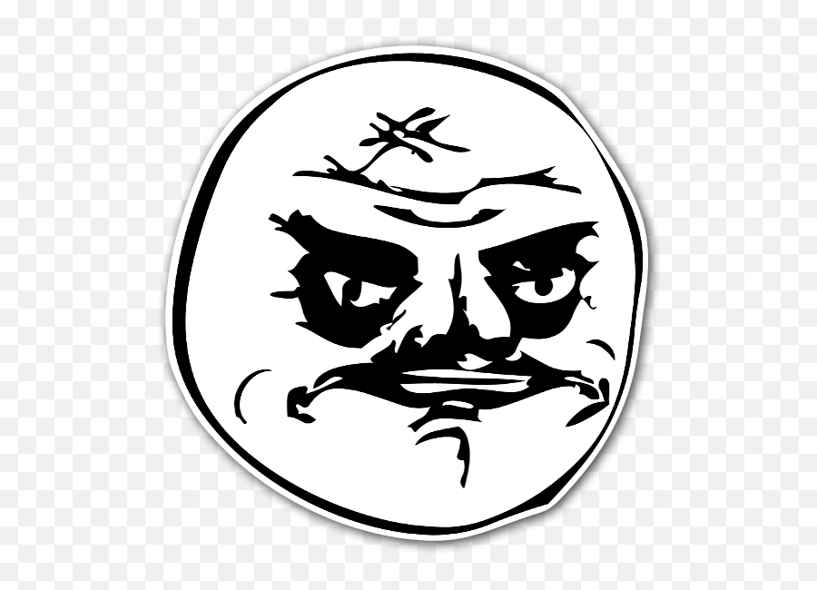 Die Cut Memes Angry Face U2013 Stickerapp Shop Emoji,Angry Emoji Pixel