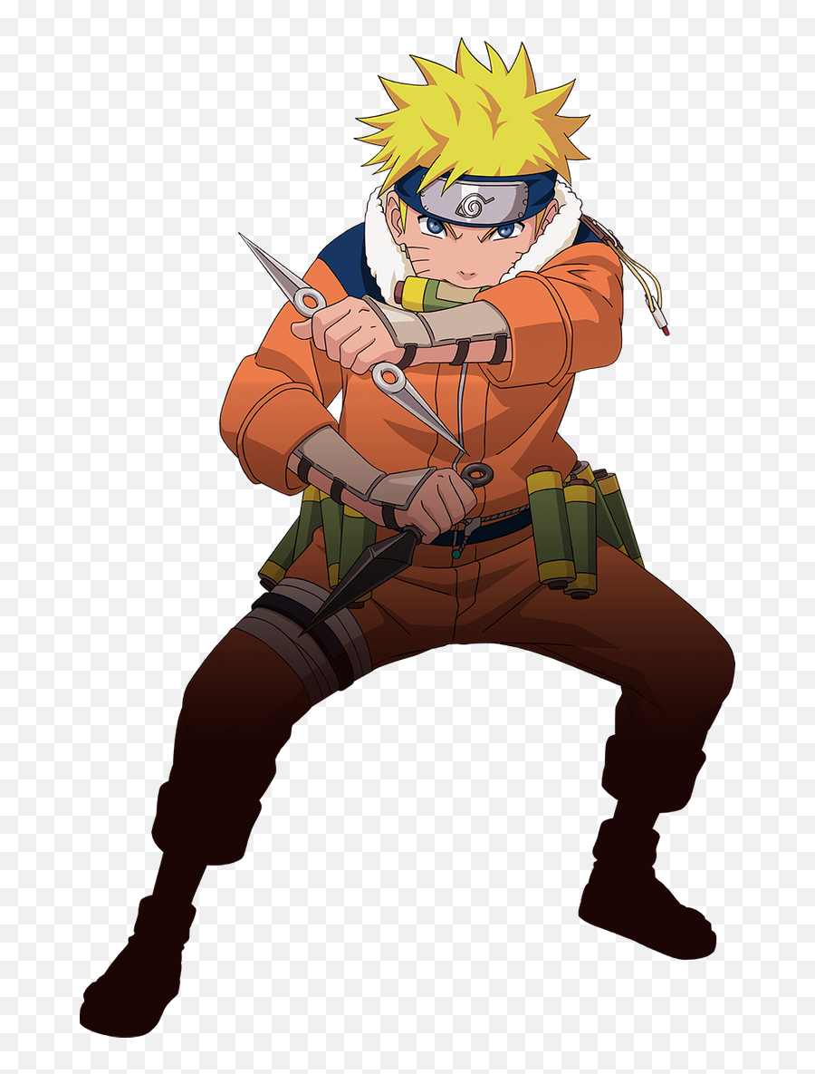 Naruto With Kunai Render Naruto Mobile - Renders Aiktry Emoji,Kunai Emoji