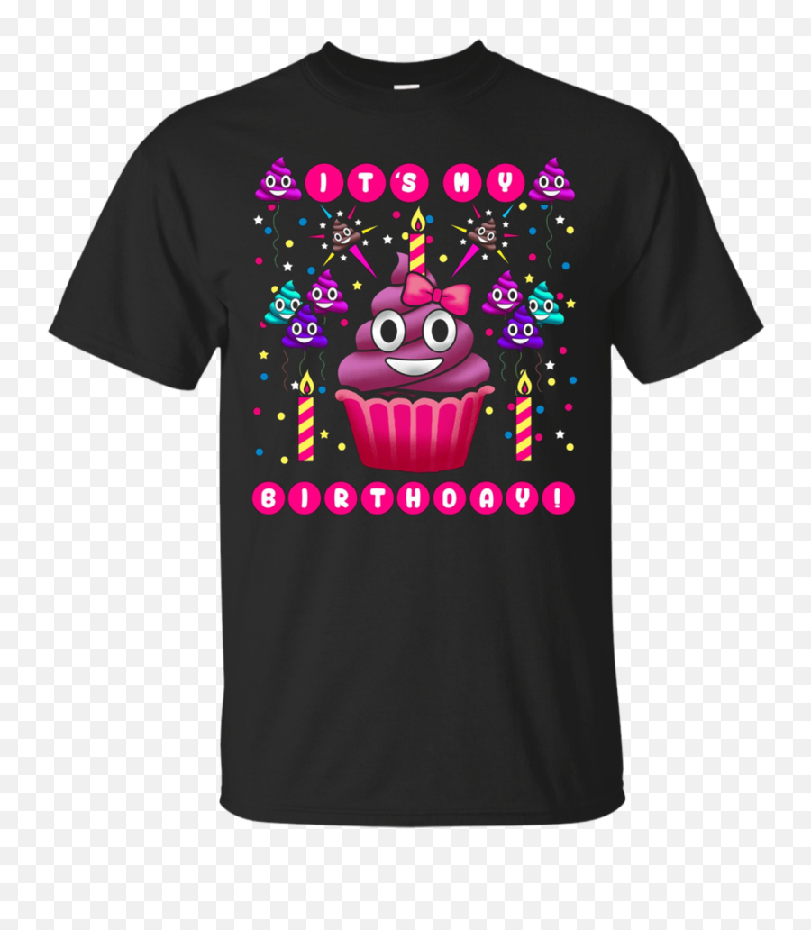 Pink Poop Emoji Smiley Face Birthday Cupcake Party Shirt,Party Emojio