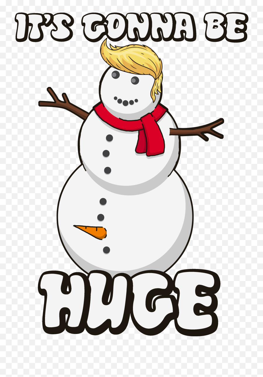 Itu0027s Gonna Be Huge Trump Christmas Snowman T - Shirt Emoji,Snowman Emoji'