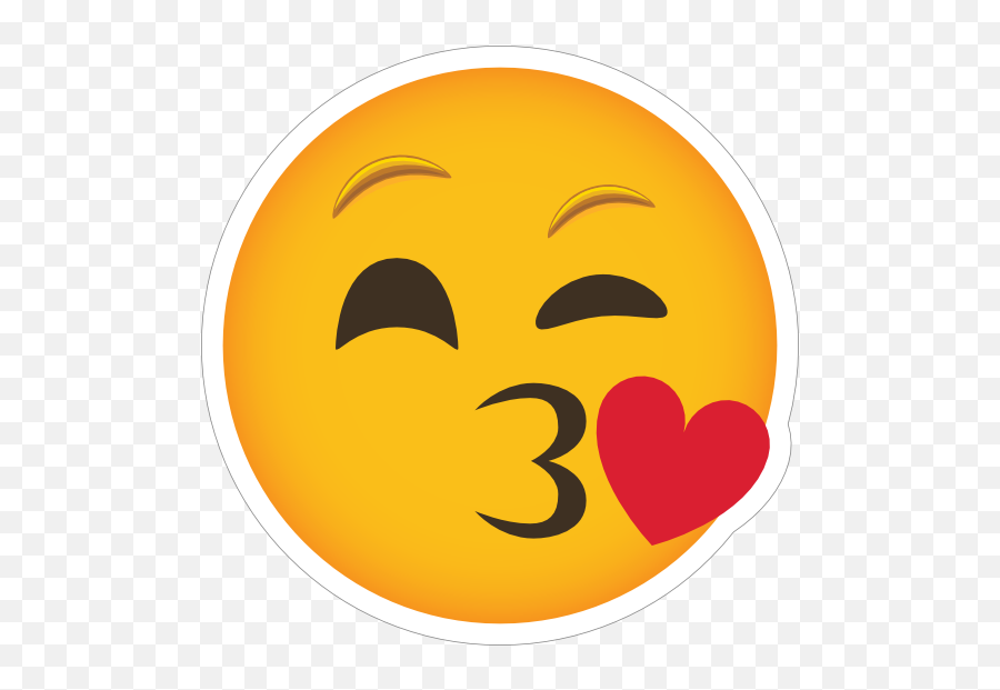 Phone Emoji Sticker Blowing A Kiss - Happy,Kiss Band Emoji