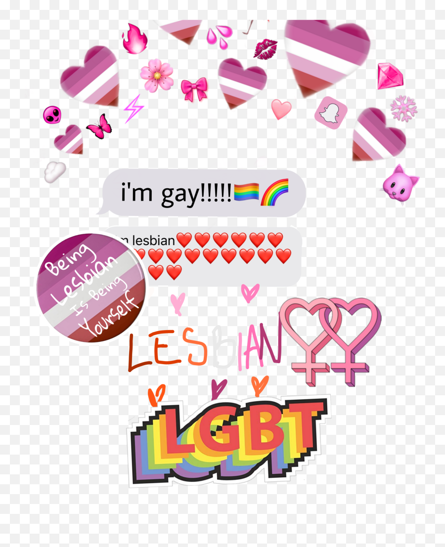 Lesbian Stiket Next Sticker By Diriram5 - Girly Emoji,Lesbian Sign Emoji
