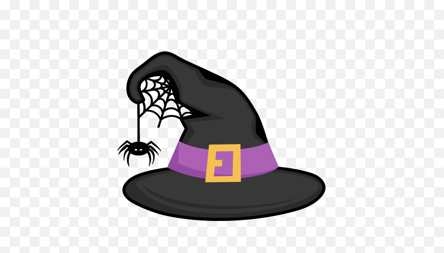 Hat Clipart Halloween Hat Halloween - Cartoon Transparent Background Witch Hat Emoji,Witches Hat Emoji