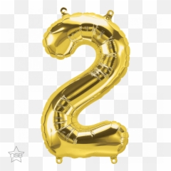 34 Number Age 22nd Birthday - Two Gold Shape Foil 2 Number Balloon Png Emoji,Emoji Movie We Are Number 2