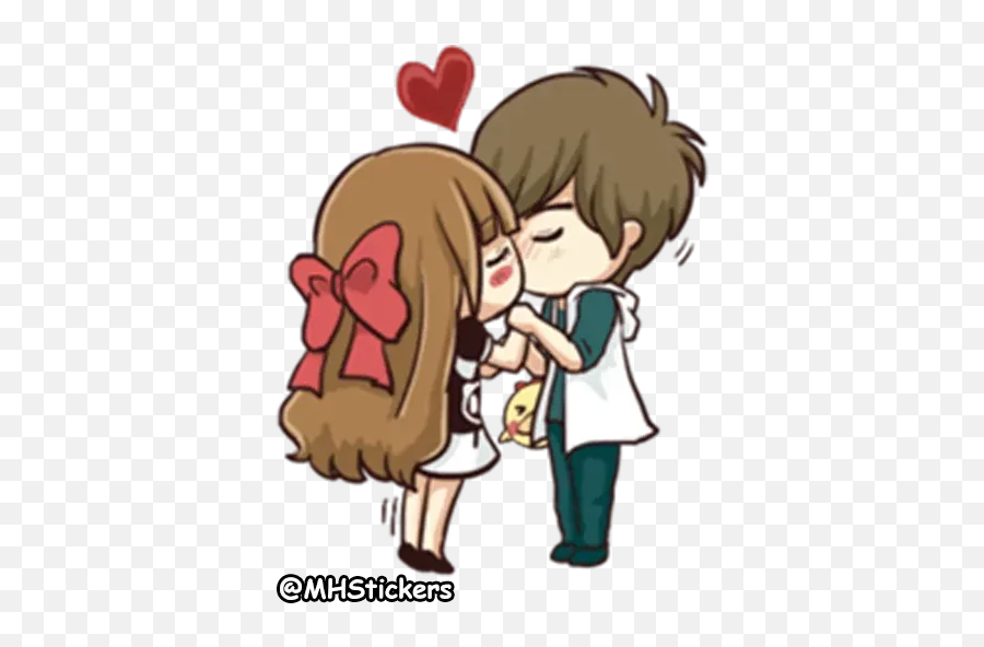 Sweet Couple Whatsapp Stickers - Stickers Cloud Romantic Cute Couple Stickers Emoji,Romantic Emoticons For Whatsapp