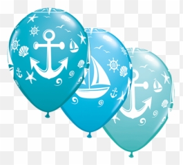25 X Nautical Sailboat Anchor - Balloons For Disney Princess Birthday Emoji,Where Is The Anchor Emoji