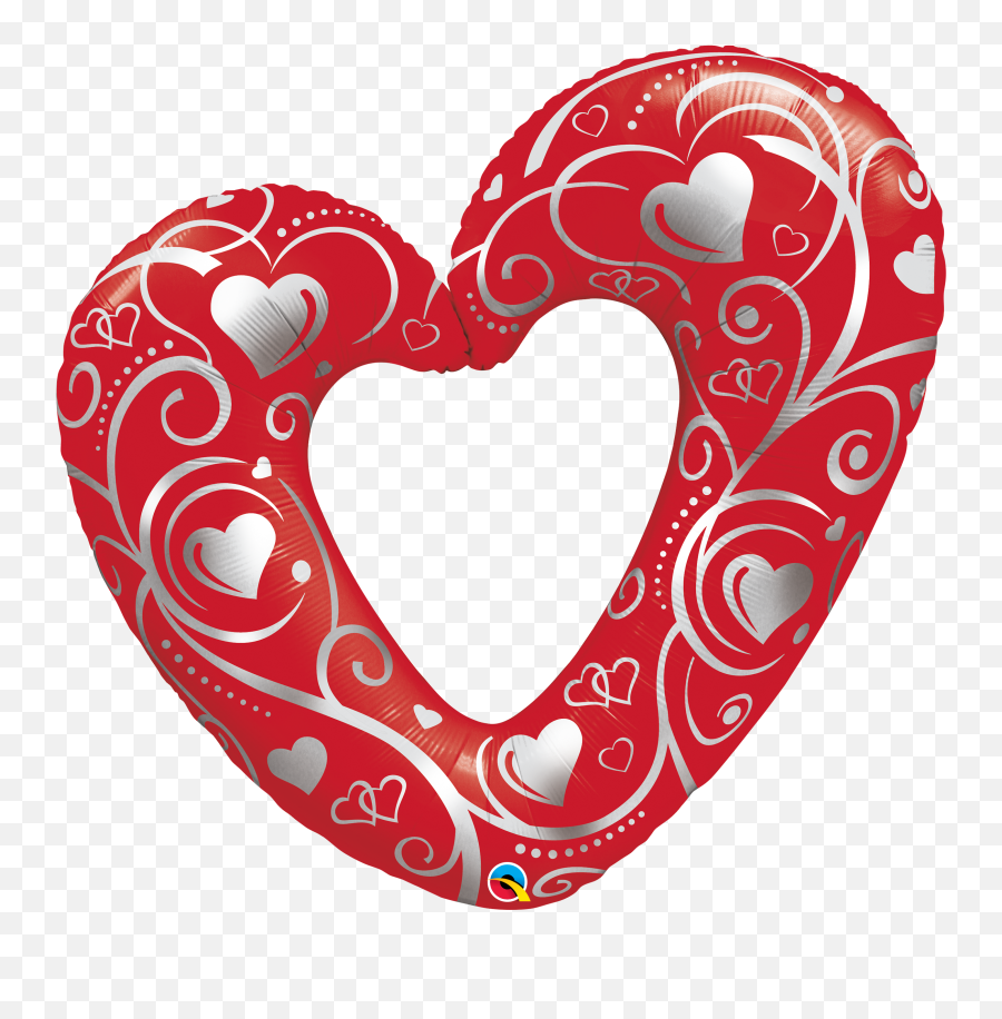 Hearts U0026 Filigree Red 42in Foil Balloon - Beer Barrel Pub Emoji,Emoji Heart Balloons