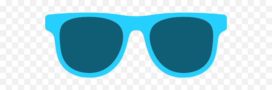 Blue Sunglasses Clipart Free Svg File - Full Rim Emoji,Glasses Bow Emoji