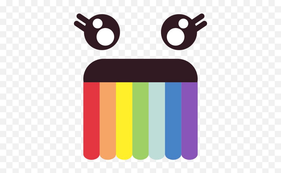 Simple Puking Rainbows Emoticon Face - Emoji Vomitando Arco Iris,Puking Emoji