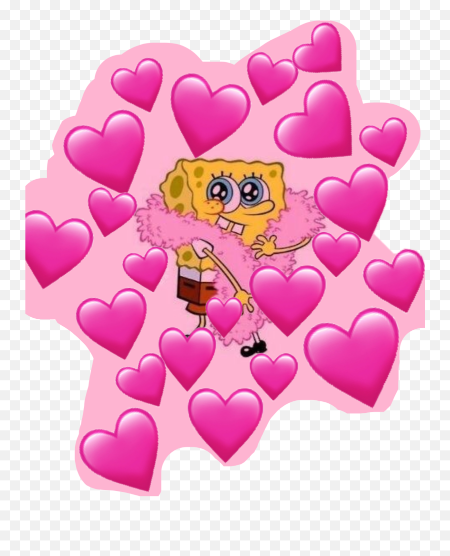 Heartmeme Sticker Emoji,Spongebob Heart Emoji Meme