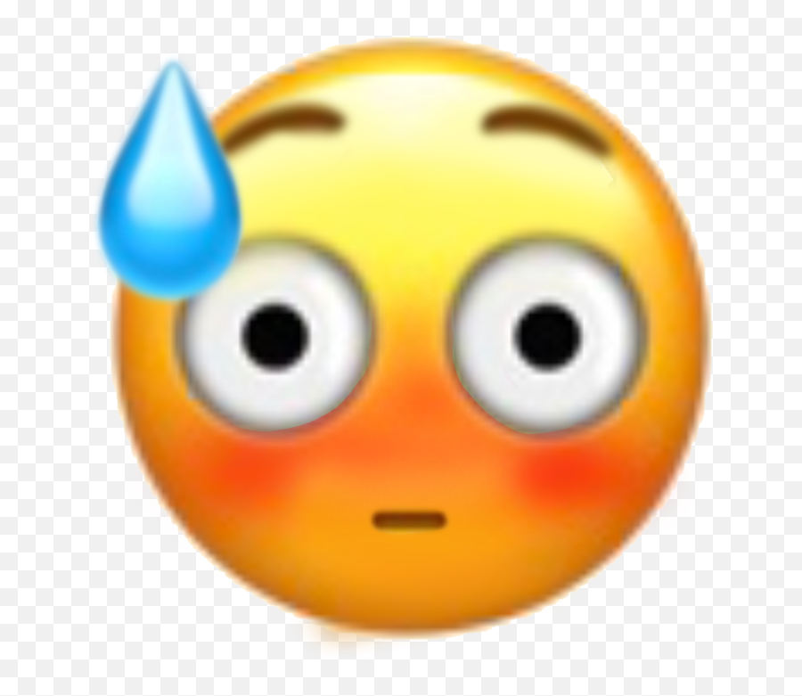 Custom Emoji Blush Embarrassed Sweat - Happy,Embarrassed Emoji