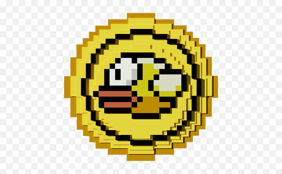 Flappycoin Flappy - Pixel Rainbow Emoji,Meme Gas Emoticon