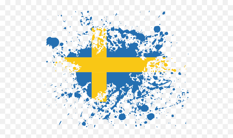 Swedish Flag Flag Art - Spain Flag Paint Splatter Emoji,Guess The Emoji A Swedish Flag And A Plane