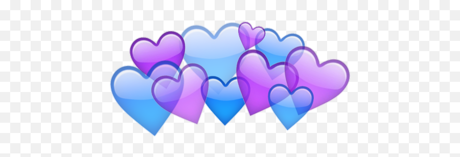 Iphone Emoji Sticker Heart Blue Purple Sticker By - Girly,Sunday Iphone Emoticons