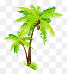 Clip Art Coconut Portable Network - Transparent Background Palm Tree Clipart Png Emoji,Download Emoji For Palm Trees