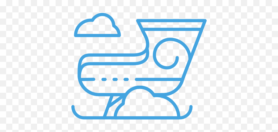 Christmas Cloud Fly Santa Sleigh Transportation Winter - Horizontal Emoji,Cloud Candy Emoji