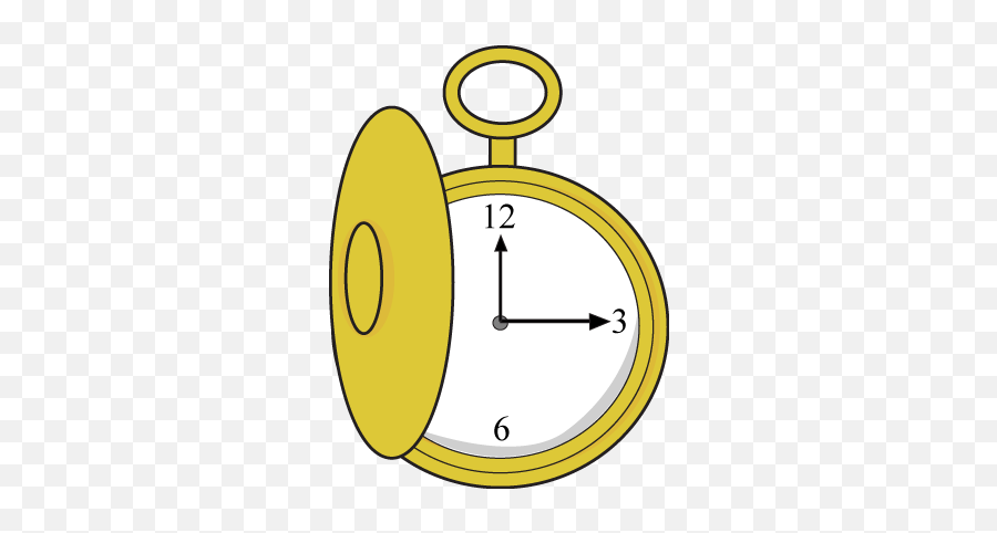 Clipart Golden Pocket Watch - Clip Art Library Watch Mycutegraphics Emoji,Pocket Watch Emoticon