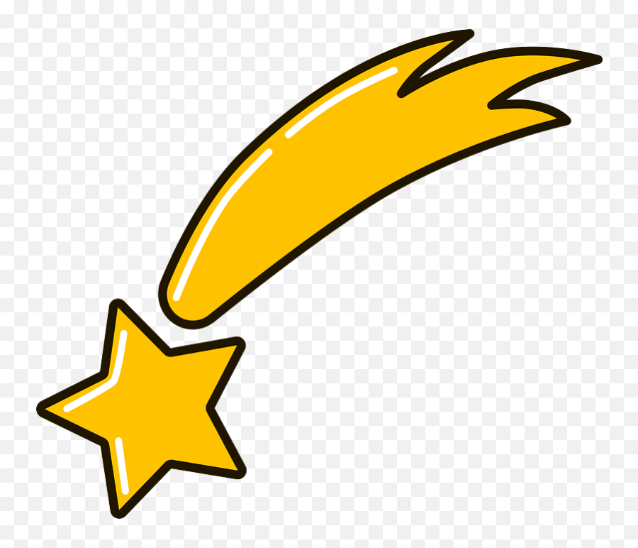 Shooting Star Clipart Free 4 - Clip Art Shooting Star Emoji,Shooting Star Emoji\
