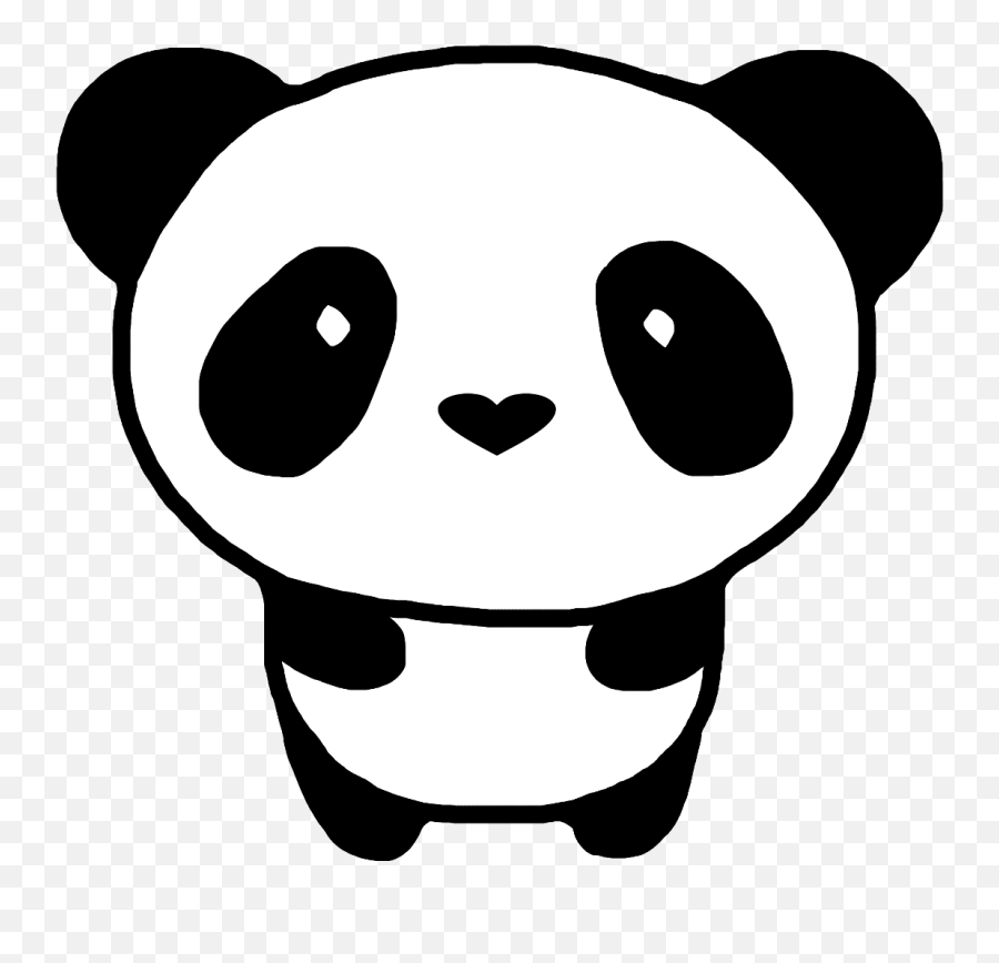 Easy Cute Panda Drawing Png Image With - Simple Cartoon Panda Emoji,Easy Kawaii Cute Drawings Your Emotion
