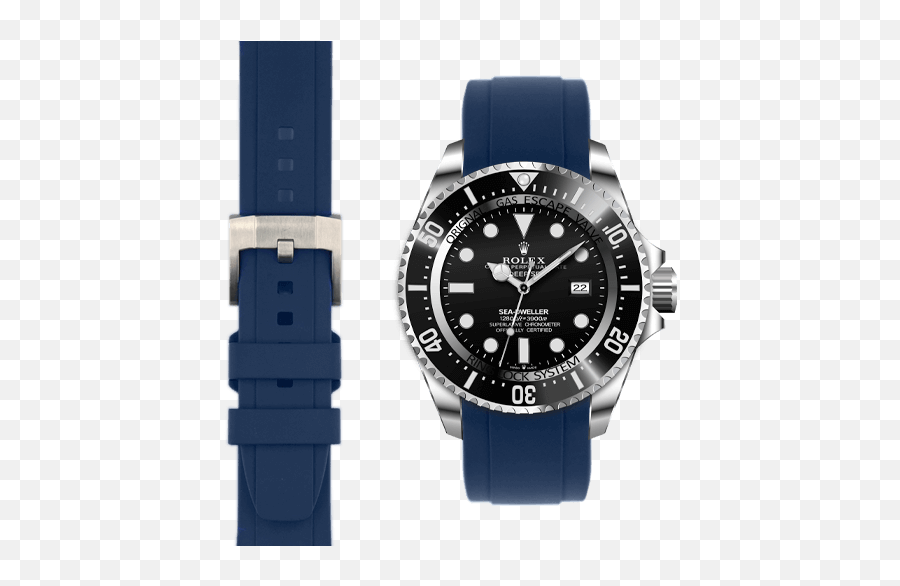 Curved End Rubber Strap For Rolex - Rolex Sea Dweller Rubber Strap Emoji,Roblox Emoji Answers Clock + Spaceship + Clock