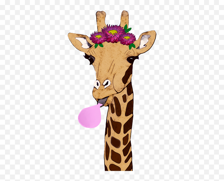 Bubble Gum Giraffe Kids T - Shirt Emoji,How To Make A Shark And Giraffe Emoticon In Facebook