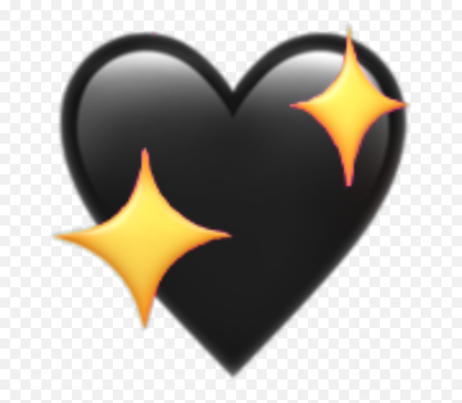 Emojis Heart Black Sparkling Aesthetic Sticker By Cae Emoji,Sparkling Emojis
