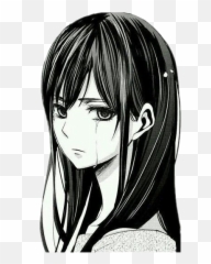 Anime Sad Girl Crying - Fake Smile Anime Girl Emoji,How To Draw Anime Emotions