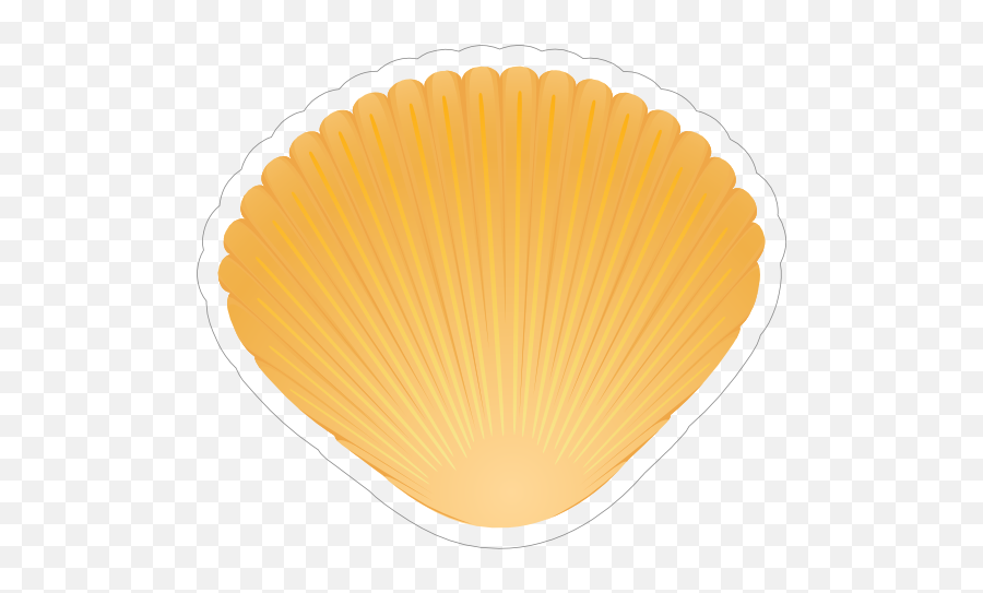 Pretty Orange Seashell Sticker Emoji,Sea Shell Emoji
