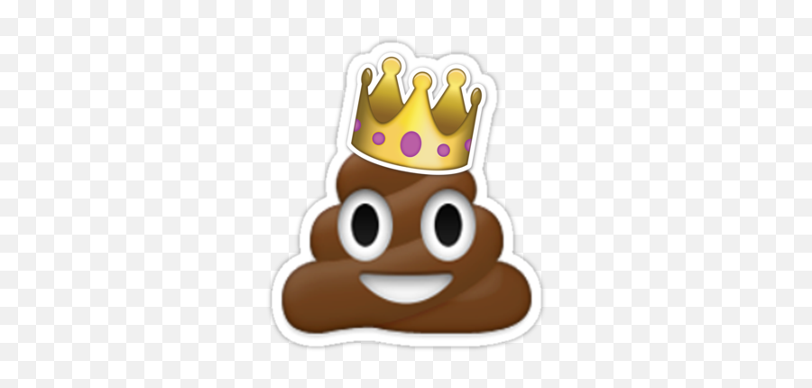 Poop Emoji Stickers By Marenamackay Png Transparent - Poop Emoji Wearing A Crown,Emoji Stickers Png