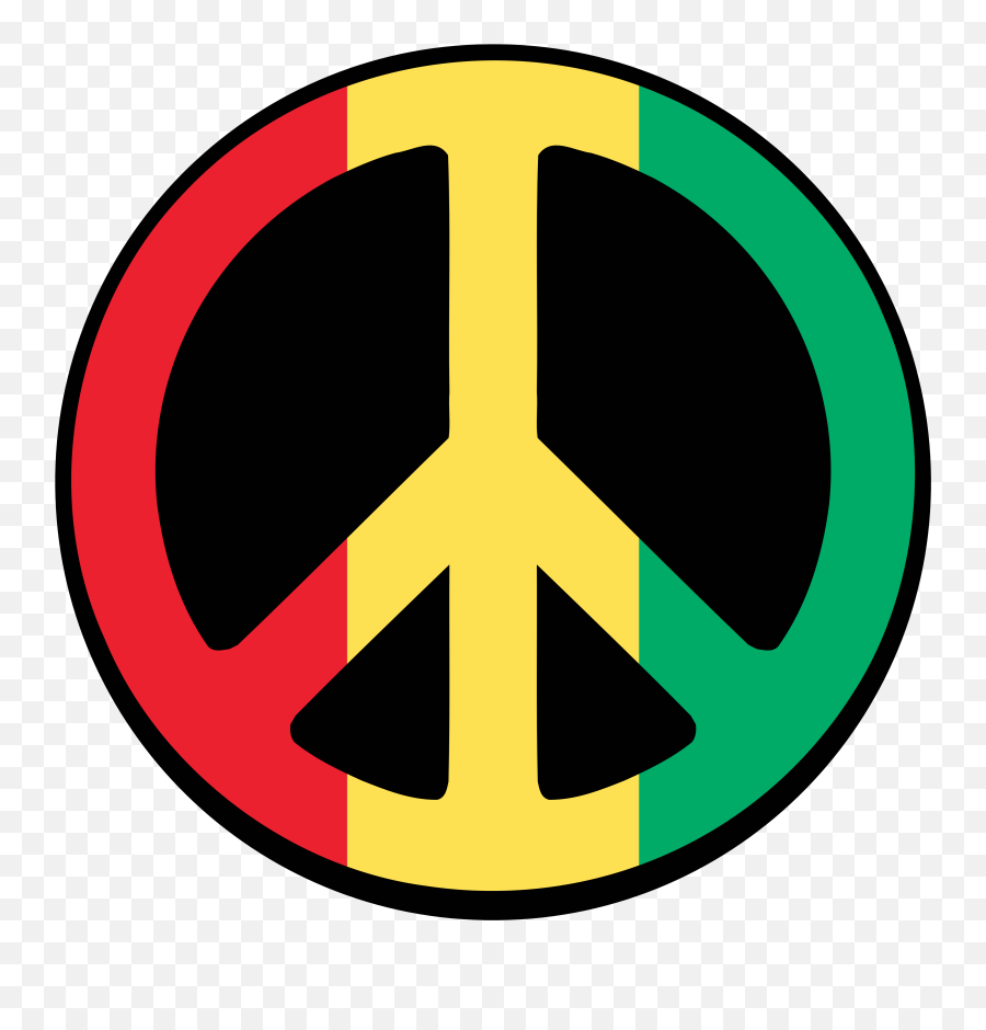 Download Hd Symbol For Peace - Peace Sign Red Yellow Green Peace Sign Red Yellow Green Emoji,Peace Symbol Emoji