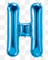 Blue Letter H 34 Balloon - Blue Letter H Balloon Emoji,Letter H Emoji