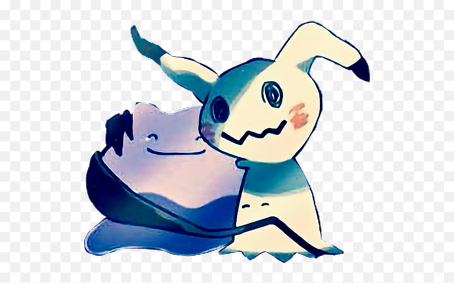 Pokemon Mimigma Mimikyu Ditto Sticker By Drachesakura - Pokemon Mimikyu And Ditto Emoji,Mimikyu Emoji