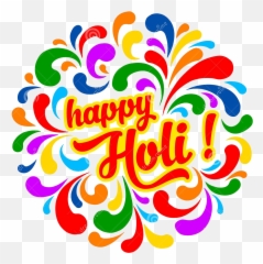 Happy Holi Colorful Festive Splash Indian - Holi Clip Art Emoji,Holi Emoji