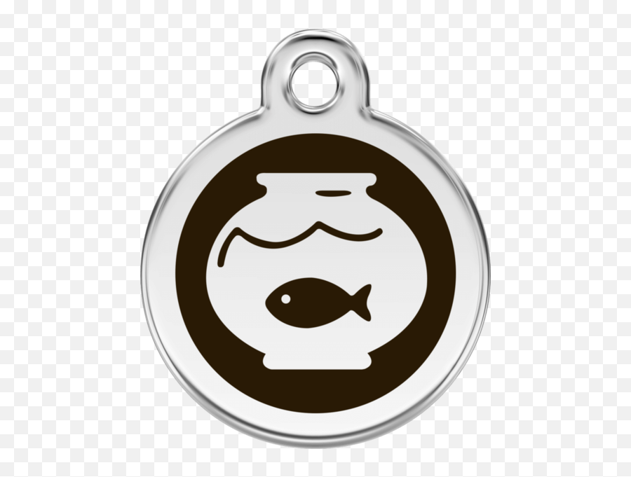 Details About Red Dingo Enamel Fish Bowl Tag - Black Lifetime Guarantee Cat Dog Pet Id Paw Patrol Chase Hundemarke Emoji,Fish Emojis