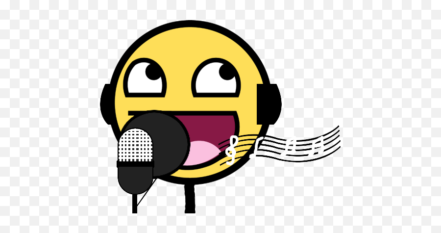 Awesome Face Is Singing Awesome Face Epic Smiley Know - I M Awesome And I Know Emoji,Transparent Singing Emojis