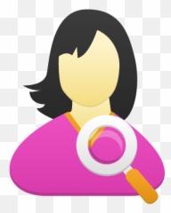 Female User Search Icon - Blank Profile Emoji,Magnifier Girl Emoji