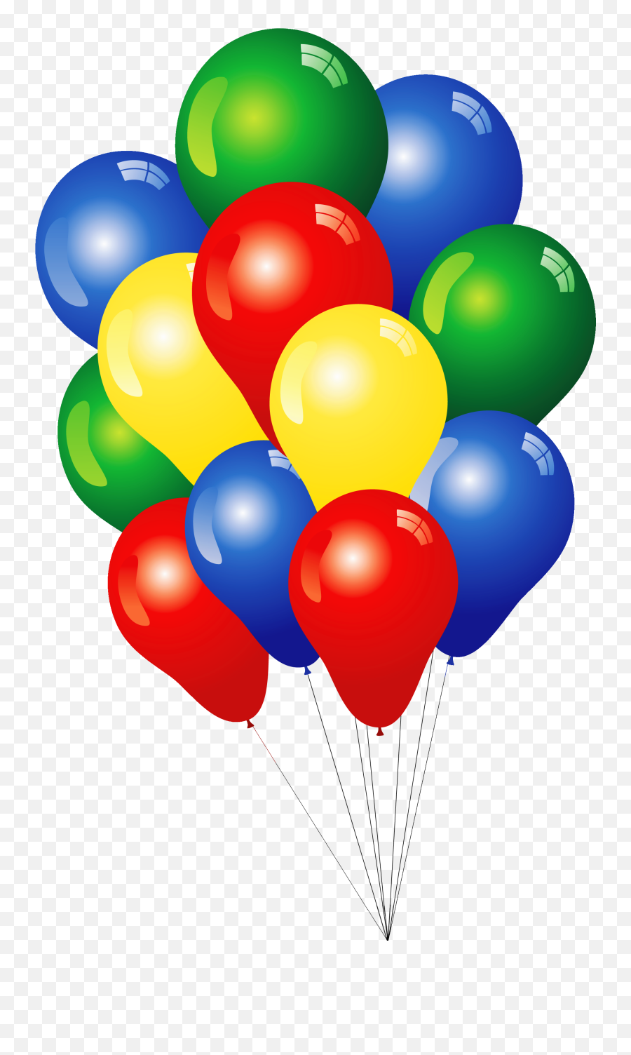 Download Balloon - Multicolored Balloons Png Image With No Birthday Balloons Clipart Emoji,Ballon Emoji