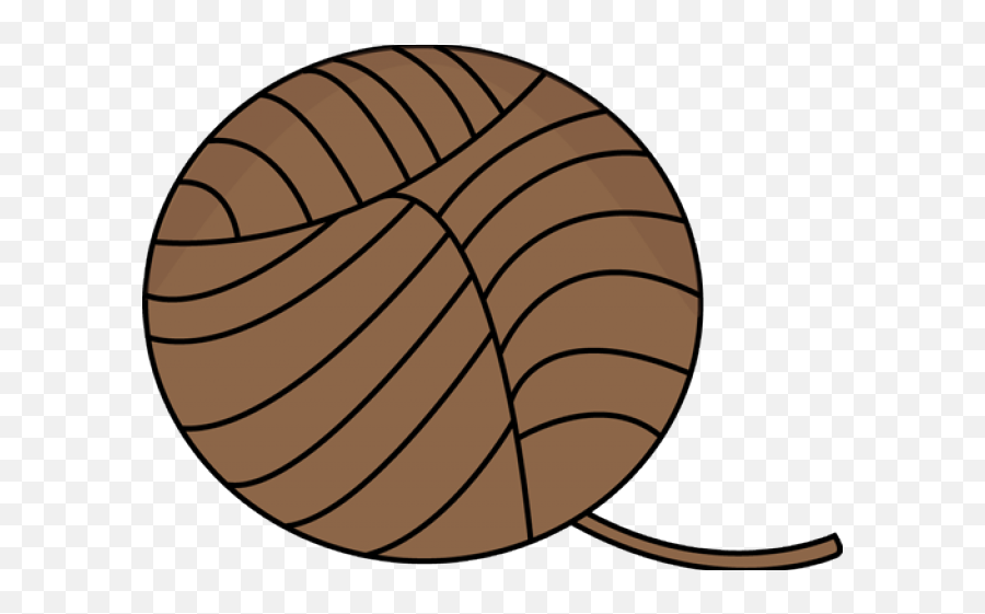Brown Ball Clipart - Brown Yarn Clip Art Emoji,Ball And Chain Emoji