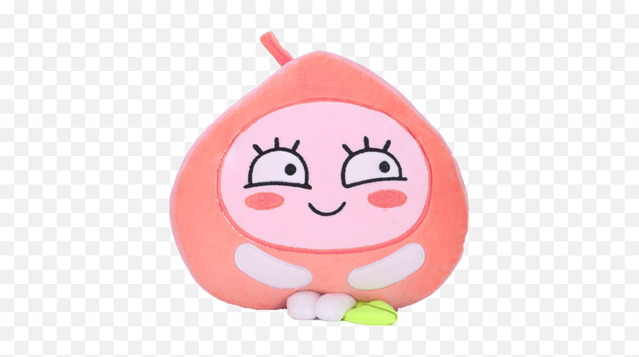 New Peach Round Plush Toy Pillow Bed - Gu Bông Hình Qu Ào Emoji,Emoticon Plush Pillow