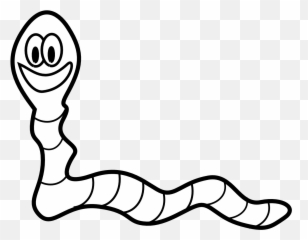 Worm Smile Animal Earth Rain - Worm Clipart Black And White Png Emoji,Fun2draw Emoji