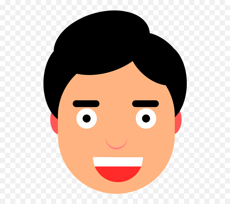 Cartoon Face Happy - Free Vector Graphic On Pixabay Rosto De Desenho Animado Emoji,Vector Cartoon Faces Emotions