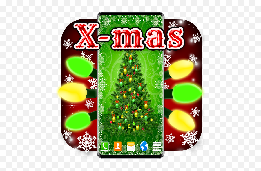 Christmas Tree Wallpaper Lights Live Wallpapers - Apps On For Holiday Emoji,Christmas Tree Emoji