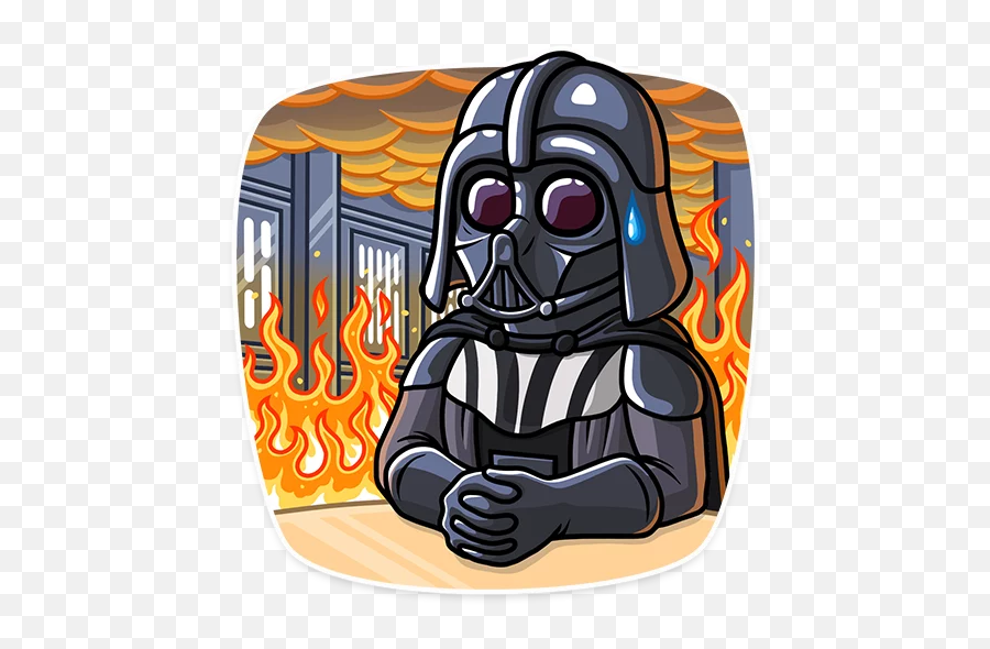 Telegram Sticker 5 From Collection Darth Vader - Darth Vader Emoji Sticker,Darthvader Emoticon