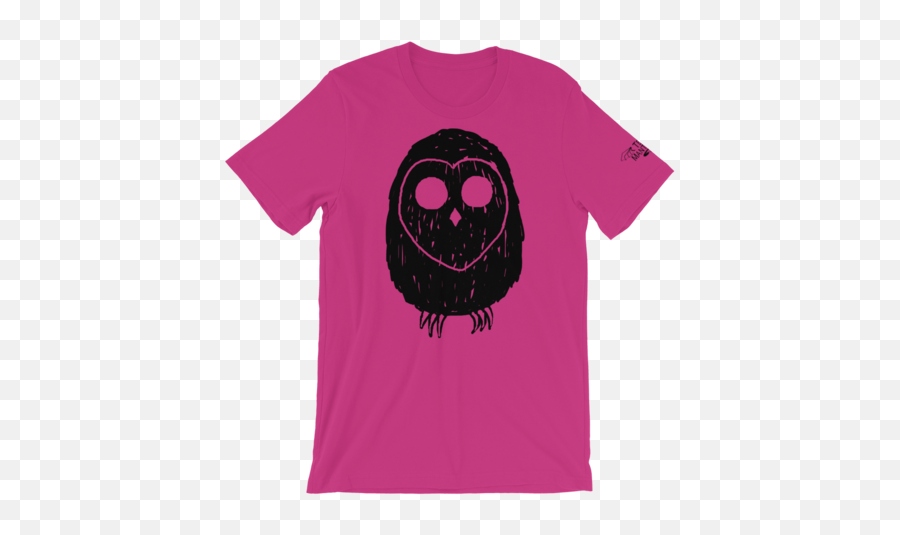 Black Owl Unisex T Emoji,Mocking Emoticon Black White